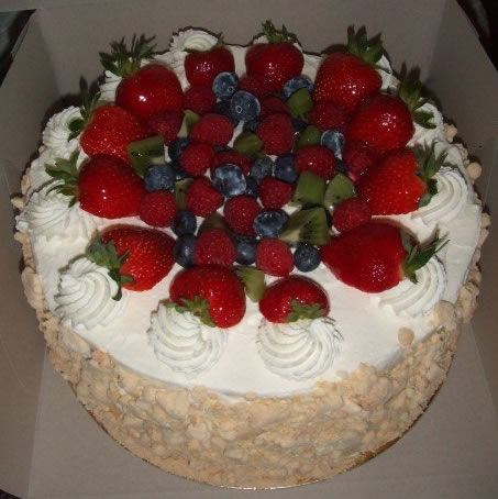 Fresh Fruit Angle Food Cake